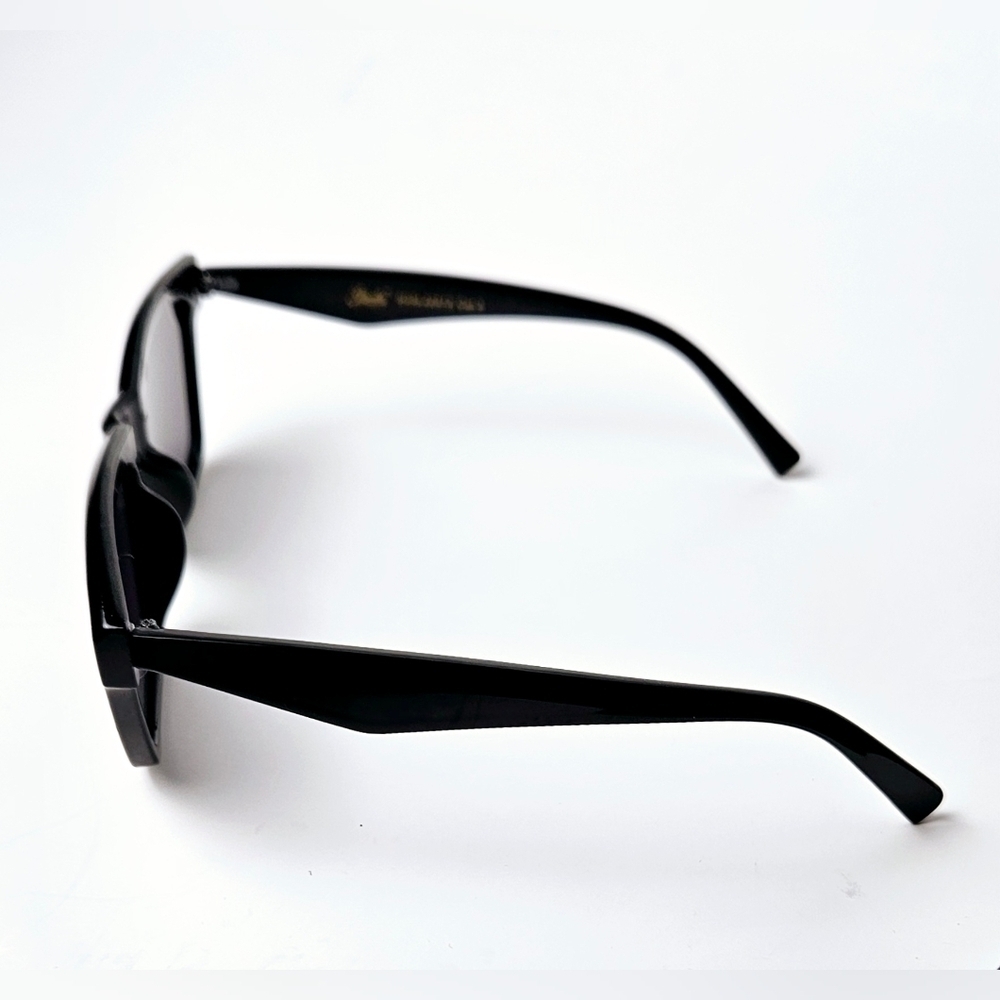 Giselle Black Rectangular Sunglasses Sleek Minimalist Frame - Picture 5 of 10